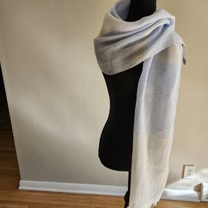 Elegant White linen  Scarf GORGEOUS
